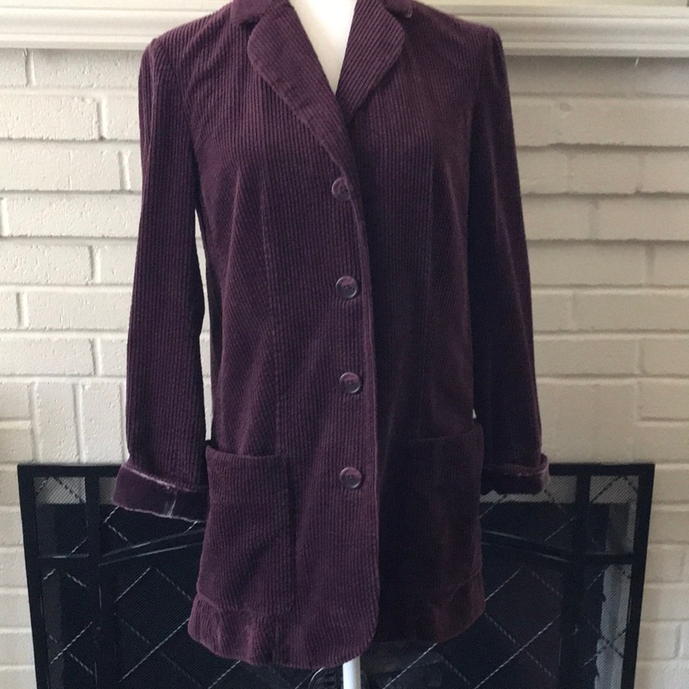 NWT J Jill Corduroy Fig boyfriend jacket XS
